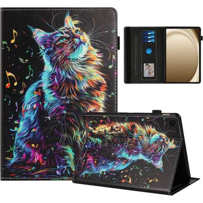 Rostsant Hülle für Samsung Galaxy Tab A9 Plus, PU Leder Wallet mit Magnetischem