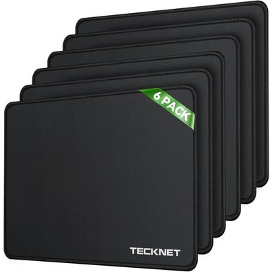 Tecknet Mauspad 6er-Pack (270x210mm) - Wasserdicht, Gaming, rutschfest, glatte