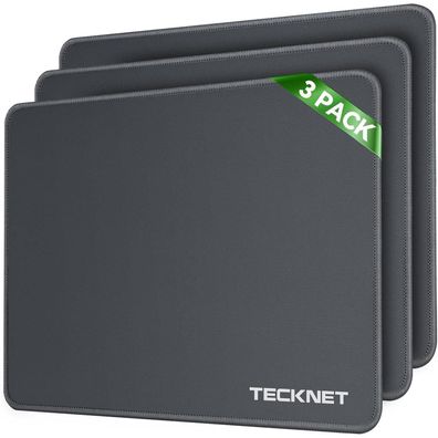 Tecknet Mauspad 3er Pack, 270 x 210 mm, wasserdicht, rutschfeste