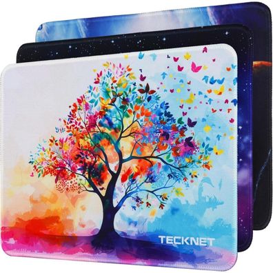 Tecknet Mauspad 3er-Pack, 270 x 210 mm, wasserdicht, Gaming Mausmatte mit