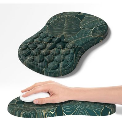Ergonomisches Mauspad mit Handgelenkauflage aus Memory-Schaum, rutschfester