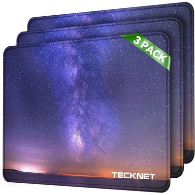 Tecknet Mauspad 3er Pack, 270x210mm, wasserdicht, rutschfest, glatte