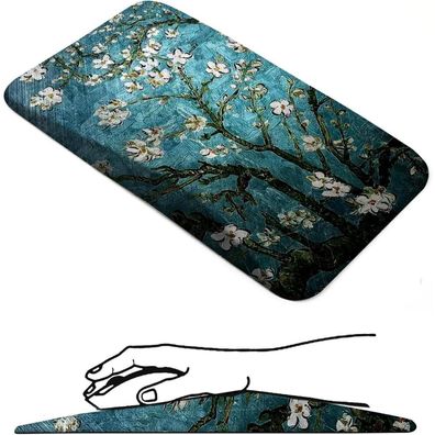 Ergonomisches Mauspad mit Handgelenkauflage aus Memory-Schaum, Van-Gogh-Blume