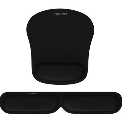 Tecknet Mauspad mit Handauflage und Tastatur Handgelenkauflage Set, Gelkissen