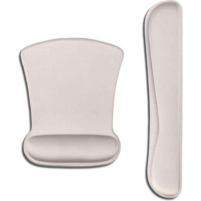Aoksunova Ergonomisches Mauspad & Tastatur Handgelenkstütze Set mit Gelkissen