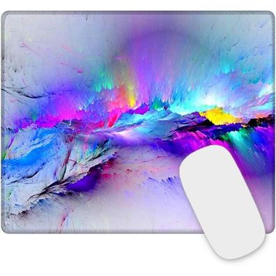 newplenty Gaming Mauspad mit genähten Kanten, waschbar, 26 x 21 x 0.3 cm, bunt