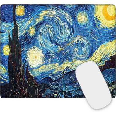 newplenty Gaming Mauspad mit genähten Kanten, waschbar, rutschfest, 26 x 21 x