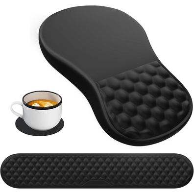 Ergonomisches Mauspad mit Handgelenkauflage aus Memory-Schaum, rutschfeste