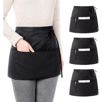 Viedouce Kurze Kochschürze Wasserdicht mit 3 Taschen für Damen und Herren