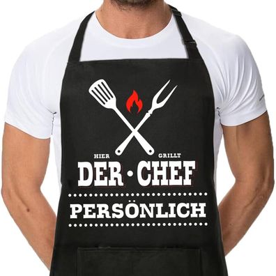 Sugeru Kochschürze Herren | Lustige wasserdichte Grillschürze mit 2 Taschen für