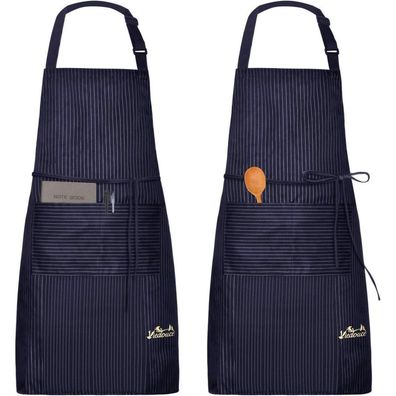 Viedouce 2er Pack Kochschürze, wasserdicht mit Taschen, verstellbar, für Küche