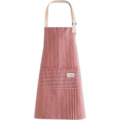 Chef Küchenschürze Dunkelrosa, verstellbar mit Tasche, wasserdicht für Kochen