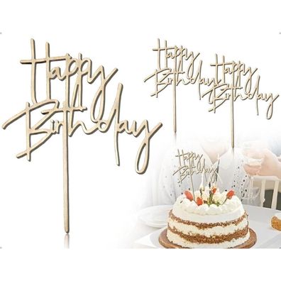 ZoeTekway Happy Birthday Tortendeko aus Acryl, Cake Topper für Geburtstag und