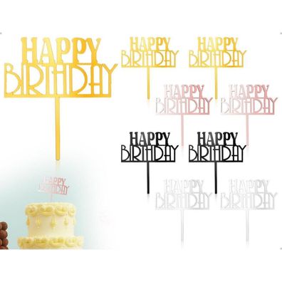 ZoeTekway Happy Birthday Tortendeko, Acryl Cake Topper für Geburtstag