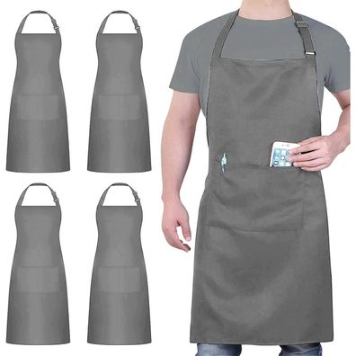 atopo 4er Pack Wasserdichte Kochschürze mit 2 Taschen und verstellbarem