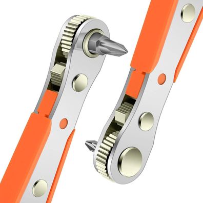 OSDUE Magnetischer Mini-Ratschenschlüssel, 110mm, 1/4 Zoll Wendeschrauber für
