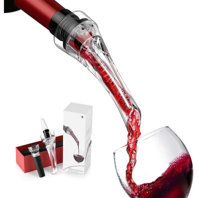 ecooe Dekantierausgießer mit Belüfter & Vakuum Weinpumpe Set - Perfekt als