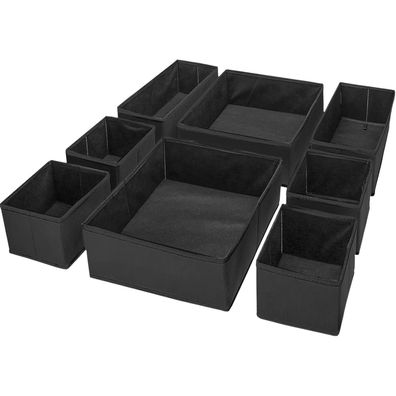 Puricon 8er-Set Aufbewahrungsboxen aus Stoff für Kleiderschrank und Schubladen