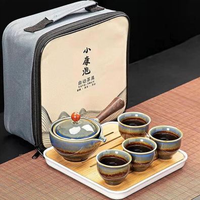 Scizorito Keramik Reise Tee Set - Chinesisches Kung Fu Tee Set mit 360°