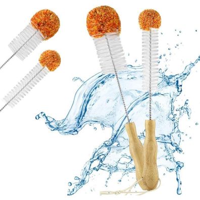 ecooe Kratzfreie Flaschenbürste Lang Set (2 Stück, 35cm+33cm) Flaschenreiniger
