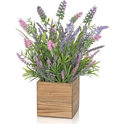 Briful Künstliche Lavendel Blumen im Topf, Kunststoff Kunstpflanzen für Wohn