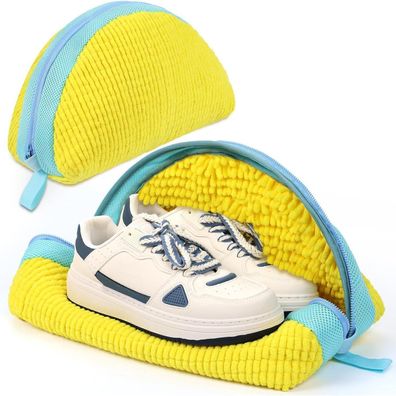 ecooe 2 Stück Schuhwaschbeutel für Waschmaschine, Wäschenetz mit 360° Chenille