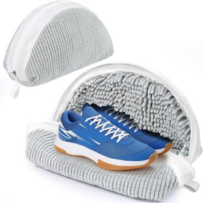 ecooe 2 Stück Schuhwaschbeutel mit 360° Chenille Reinigungsflaum für Sneaker
