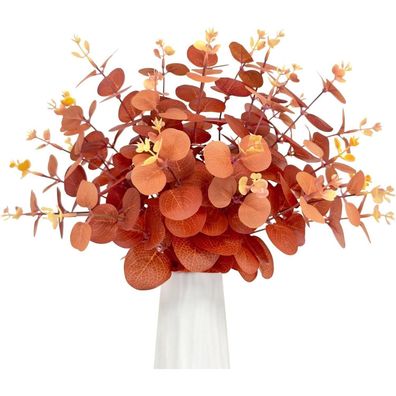 Rollway 30 Stück Künstliche Eukalyptus Zweige 31cm, Herbst Deko Kunstblumen