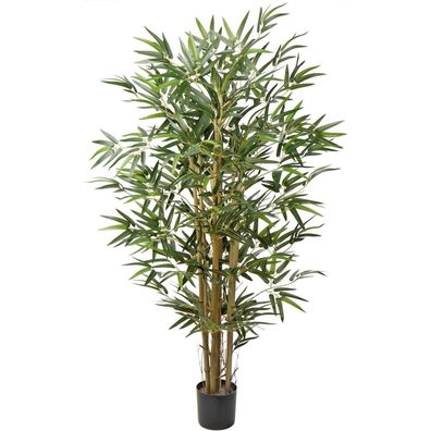 Briful Kunstbaum Künstlicher Bambus mit Echtholzstamm, 121.9 cm, Grün - Ideal