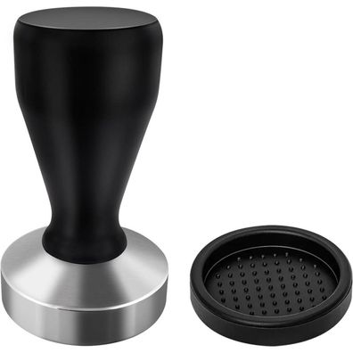 Philorn 51mm Edelstahl Kaffee Tamper mit Silikonkissen und Holzgriff für
