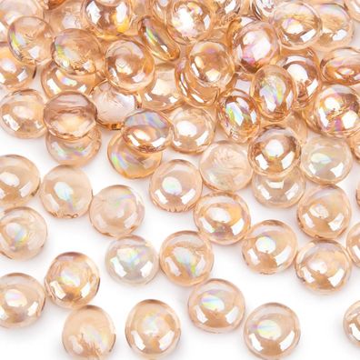HAKACC Glasnuggets Rosa (450g, 80-100 Stk.) - Dekosteine zum Basteln, Mosaik