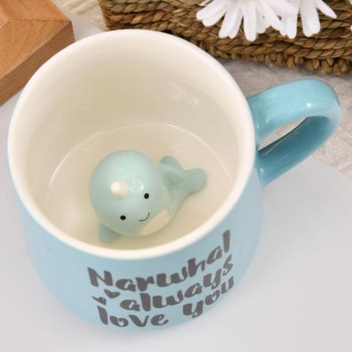 Disoza 3D Wal Tasse - Lustiges Geschenk für Frauen, Mädchen & Freundin