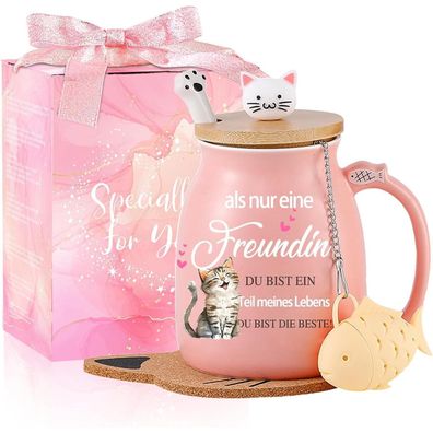 MengCat Katzen Tasse für Frauen - Personalisierte Geschenkidee für beste