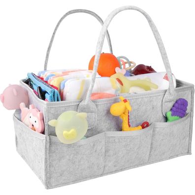 Philorn Wickeltisch Organizer, 38cm Baby Windel Caddy Korb mit herausnehmbaren