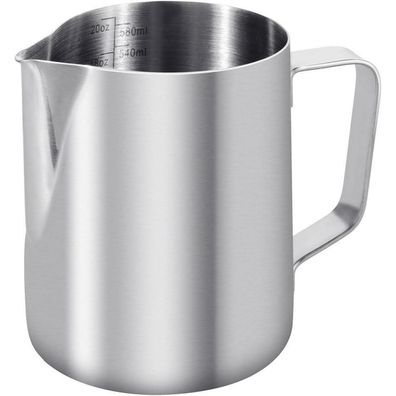 Anpro Milchkännchen 600ml aus Edelstahl - Perfekt für Cappuccino und
