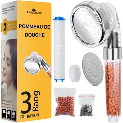 Magichome Ionic Handbrause Duschkopf mit Druckerhöhung, Wassersparen und