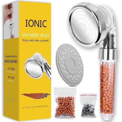 Magichome Wassersparender Duschkopf mit 3 Strahlarten, Ionenfilter und