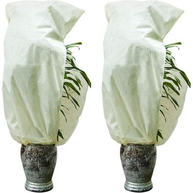 Muzhira 2er Set Winterschutz-Haube 120x180cm, 50g/m², Frostschutzhaube mit