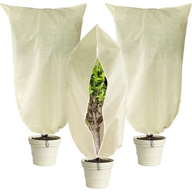 GIONAR 3 Stück Winterschutz für Pflanzen, Frostschutz Kübelpflanzensack 120x180