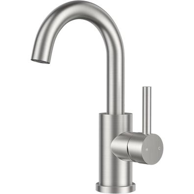 Forious Hoch Wasserhahn Bad 360° Drehbar, Edelstahl Waschtischarmatur mit