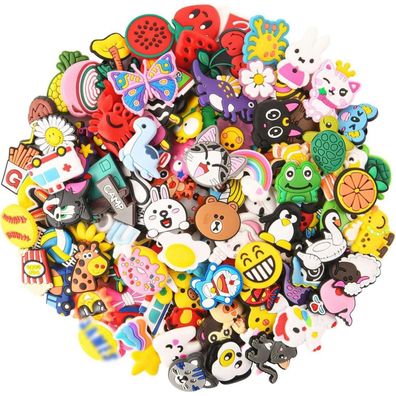 Ainiv 110 Stück Cartoon Schuh Charms für Kinder, PVC Shoe Charms für Clogs