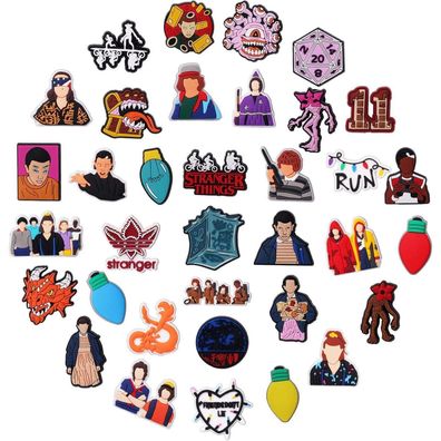 Ainiv 34 Stück Schuh Charms für Kinder, Cartoon PVC Shoe Charms für Clogs