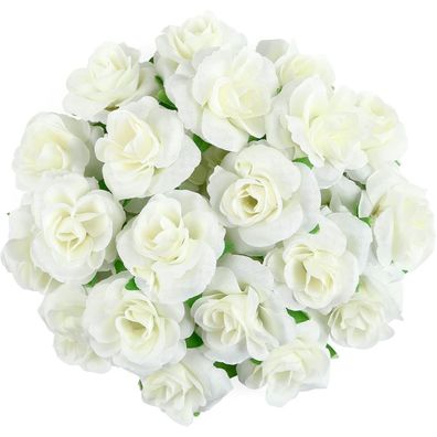 Kesote 50x Künstliche Rosenköpfe Kunstblumen Blütenköpfe für Hochzeit Party