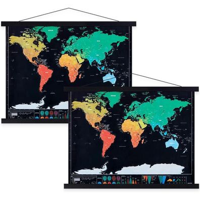 Benjia Magnetische Posterschiene 50cm Schwarz, 2er Pack - Ideal für Poster und