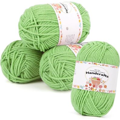Aeelike 200g Acryl Strickwolle Set, 5-lagiges Baumwollgarn zum Häkeln, buntes