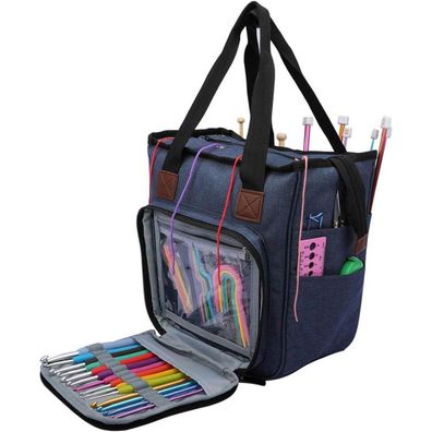 Coopay Häkeltasche für Garn und Stricknadeln, wasserdichtes Oxford-Gewebe