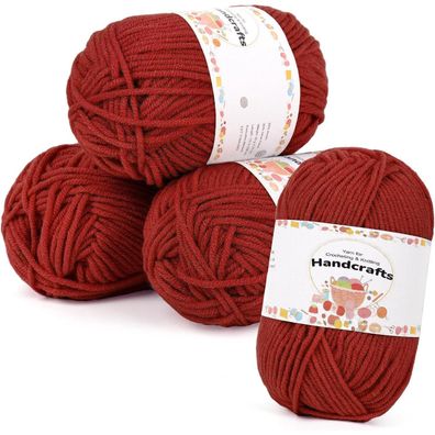 Aeelike 200g Acryl Strickwolle, 5-lagig, Baumwolle zum Häkeln, buntes Set für