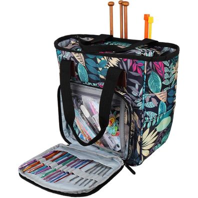 Coopay Häkeltasche Garnaufbewahrung Stricktasche Organizer für Strick- und