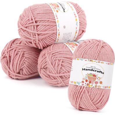 Aeelike Amigurumi Wolle 200g (4x50g) 5-lagig Baumwolle zum Häkeln und Stricken