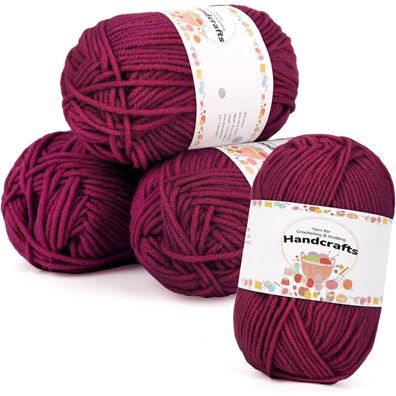 Aeelike Acrylwolle 5-lagig zum Häkeln und Stricken, 200g Set Bunt